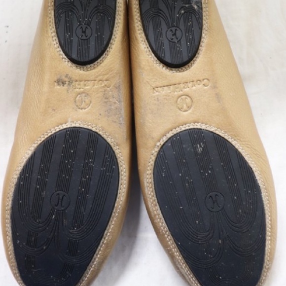Cole Haan Jillie Moc Gold Flats, Size 8, With Box - Picture 5 of 6